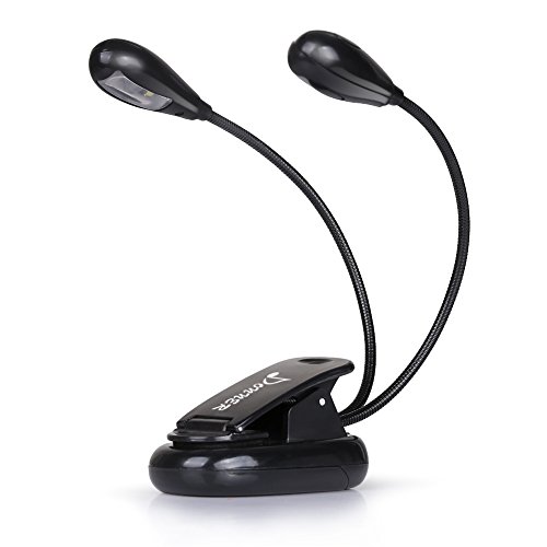0708302999724 - DONNER DL-2 CLIP ON MUSIC STAND LIGHT PORTABLE LIGHT BOOOK BENDABLE 4 LEVEL OF BRIGHTNESS AC ADAPTER