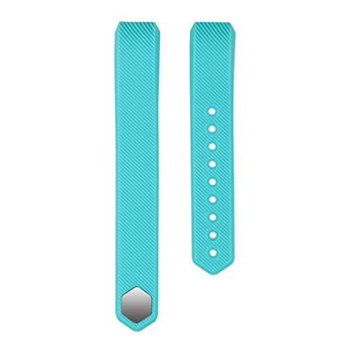 0708315042004 - FITBIT ALTA CLASSIC ACCESSORY BAND, WEARLIZER SILICONE SMART WATCH REPLACEMENT STRAP BRACELET FOR FITBIT ALTA - LARGE TURQUOISE