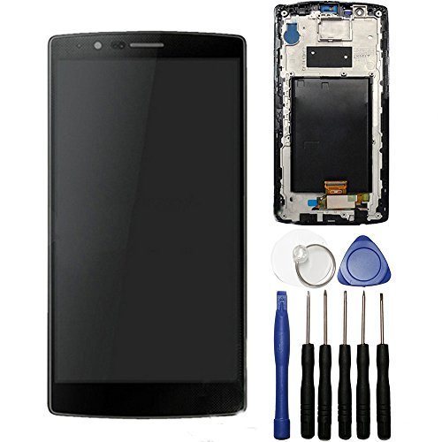 0708402165999 - LSHTECH LCD DISPLAY TOUCH SCREEN DIGITIZER ASSEMBLY FOR LG G4 WITH FRAME + TOOLS