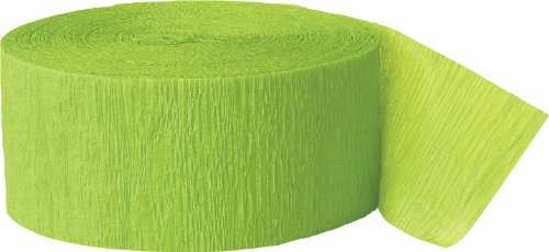 0708450508533 - CREPE PAPER STREAMERS, 81 FEET, LIME GREEN