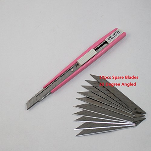 0708624646955 - MULTI FUNCTIONAL PLASTIC ABS AUTO LOCK HANDLE UTILITY STAINLESS STEEL SLIDING CUTTER KNIFE (HOT PINK)