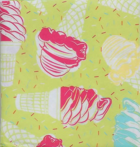 0708820914124 - SUMMER ICE CREAM TABLECLOTH 52IN X 70IN OBLONG &OVAL TABLES