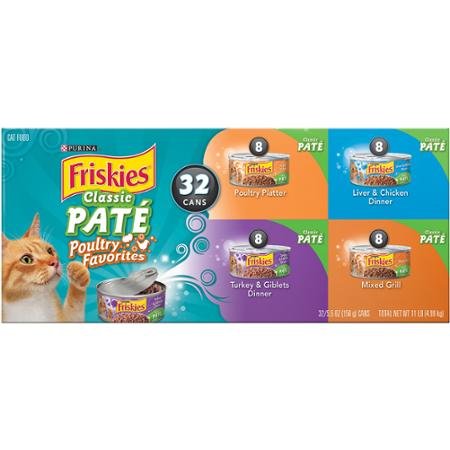 0709092296567 - PURINA FRISKIES WET CAT FOOD, CLASSIC PATE POULTRY FAVORITES VARIETY PACK, 5.5 O