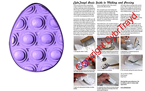 0709112464945 - MASSAGE EGG SOAP MOLD - MAKES 5 OZ BARS. MILKY WAY. MELT & POUR, COLD PROCESS W/ EXCLUSIVE COPYRIGHTED FULL COLOR CYBRTRAYD SOAP MOLDING INSTRUCTIONS