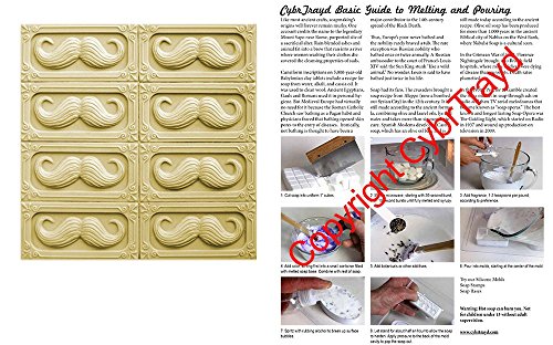 0709112465058 - MUSTACHE SOAP MOLD - MAKES 4.25 OZ BARS. MILKY WAY. MELT & POUR, COLD PROCESS W/ EXCLUSIVE COPYRIGHTED FULL COLOR CYBRTRAYD SOAP MOLDING INSTRUCTIONS
