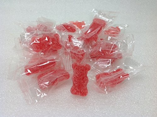 0709257480053 - WRAPPED GUMMI BEARS CHERRY 1 POUND INDIVIDUALLY WRAPPED RED GUMMY BEARS
