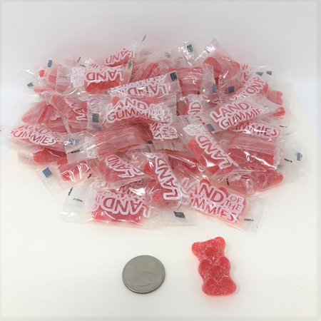 0709257480060 - WRAPPED GUMMI BEARS CHERRY 2.5 POUND INDIVIDUALLY WRAPPED RED GUMMY BEARS