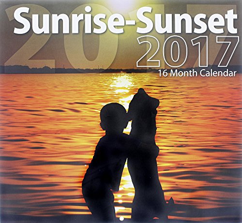 0709257563336 - SUNRISE SUNSET WALL ORGANIZER CALENDAR 16 MONTH 2017 - 11X12 INCHES - 240 BONUS REMINDER STICKERS INCLUDED