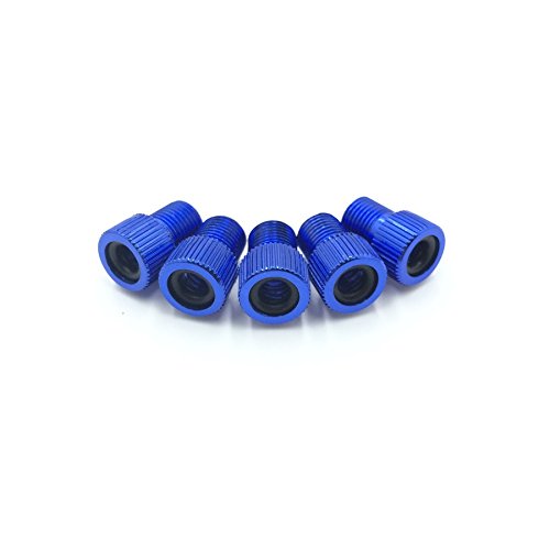 0709317933758 - 5 PCS PRESTA TO SCHRADER VALVE CONVERTER CYCLING BICYCLE TUBE PUMP TOOLS TIRE INFLATOR VALVE ADAPTER CONECTOR CYCLE BIKE ACCESSORIES AIR COMPRESSOR ADAPTER TOOLS (BLUE)