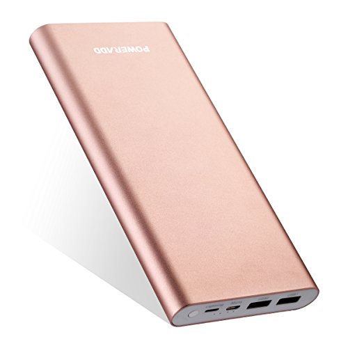 0709445060012 - POWERADD PILOT 4GS PLUS 20000MAH POWER BANK (LIGHTNING & MICRO INPUT, 3.6A FAST CHARGER) WITH SMART CHARGE FOR IPHONE, IPAD, SAMSUNG, LG, HTC AND MORE - ROSE GOLD (APPLE & MICRO CABLE INCLUDED)