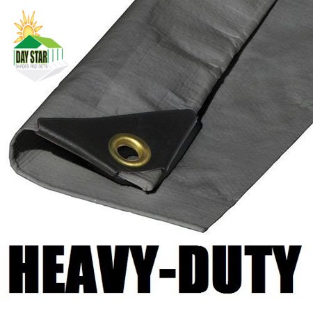 0709591446692 - 16’X40’ SILVER TARP SUPER HEAVY DUTY 12 MIL 3 PLY COATED REINFORCED CANOPY 6 OZ 3 LAYER