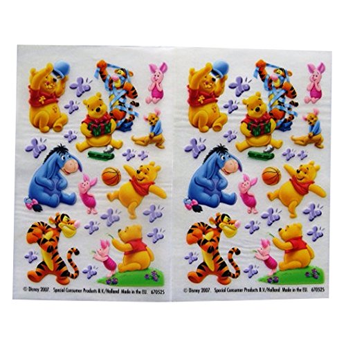 0709619015862 - WINNIE THE POOH AND FRIENDS - COLOURFUL CREATIVE RUB ON TRANSFER STICKERS - 2 SHEETS