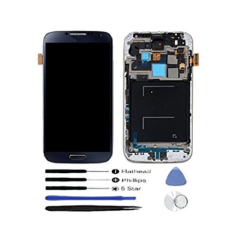 0709803301474 - GENERIC LCD TOUCH SCREEN DIGITIZER ASSEMBLY WITH FRAME FOR SAMSUNG GALAXY S4 (SIV) GT- I9500 (INTERNATIONAL) (FOR SAMSUNG MOBILE PHONE REPAIR PART REPLACEMENT)(FREE REPAIR TOOL KITS) (BLACK MIST)