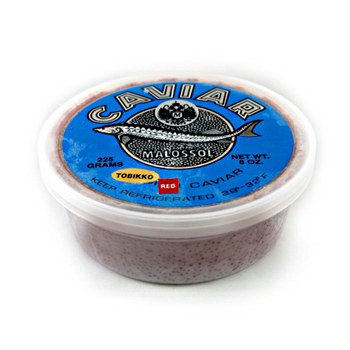 0709932002464 - TOBIKO RED - FLYING FISH - 17.5 OZ PLASTIC CONTAINER