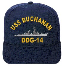 0709951269237 - USS BUCHANAN DDG-14 EMBROIDERED SHIP CAP