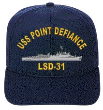 0709951270998 - USS POINT DEFIANCE LSD-31 EMBROIDERED SHIP CAP