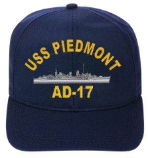 0709951280898 - USS PIEDMONT AD-17 BALL CAP