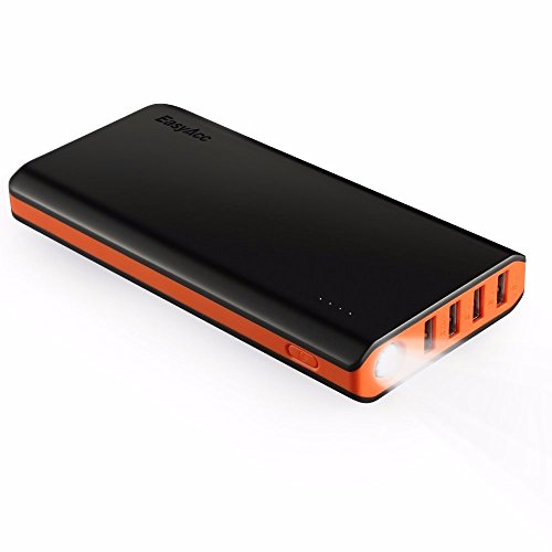 0709998126791 - EASYACC MONSTER 20000MAH POWER BANK (4A DUAL-INPUT FASTEST CHARGE 4.8A SMART OUTPUT) EXTERNAL BATTERY PACK CHARGER PORTABLE CHARGER FOR ANDROID IPHONE SAMSUNG HTC - BLACK AND ORANGE
