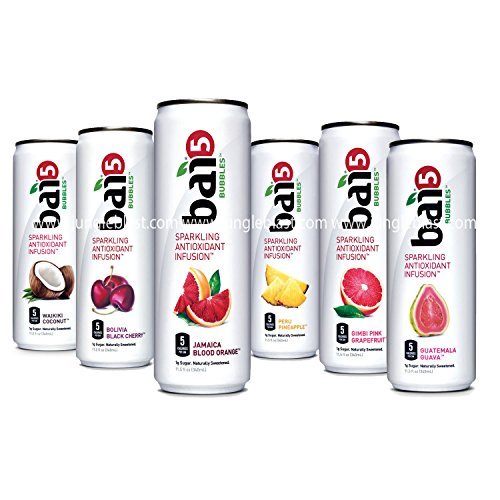 0709998812311 - BAI5 BUBBLES SPARKLING ANTIOXIDANT INFUSION, 11.5 OZ, HEALTHY VARIETY PACK OF 6 (FREE BONUS GIFT 1 PC PENCIL POUCH)