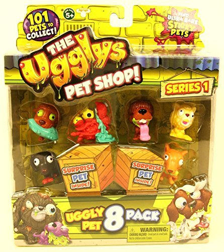 7100000045704 - CHARACTER THE UGGLYS PET SHOP SQUISHY 8 PACK 'SERIES 1' COLLECTIBLES FIGURE TOYS