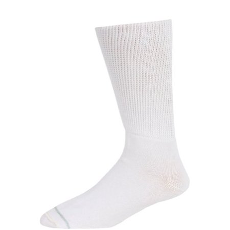 0710144765108 - EXTRA WIDE MENS WHITE MEDICAL DIABETIC SOCKS 1 PAIR - SIZE 11-16