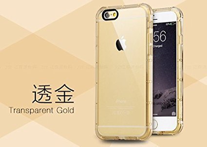 7101703466469 - IPHONE 7 CASE, ROCK IPHONE 7 CASE, ROCK MOOST SHOCKPROOF CUSHION STRUCTURE CLEAR CASE COVER FOR IPHONE 7 4.7IN [TRANS-GOLD