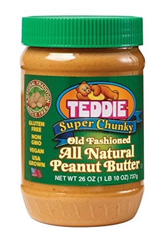 0071018100754 - TEDDIE ALL NATURAL PEANUT BUTTER, SUPER CHUNKY, 26-OUNCE JAR (PACK OF 3)