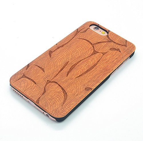 0710185346595 - GENERIC UNIQUE REAL HANDMADE NATURAL WOOD WOODEN HARD BAMBOO CASE COVER FOR IPHONE 6(4.7)-(ABSTRACT PATTERN)