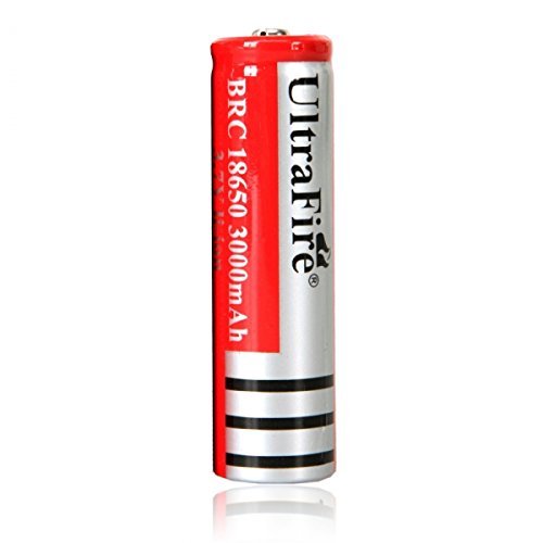 0710185442303 - BLUELOVER 3.7V 3000MAH ULTRAFIRE 18650 LI-ION RECHARGEABLE BATTERY RED