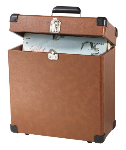 0071030452169 - CROSLEY CR401-TA RECORD CASE CARRIER FOR 30+ ALBUMS (TAN)