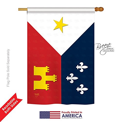 0710320180084 - ACADIANA VERTICAL LARGE FLAG 28 INCHES BY 40 INCHES
