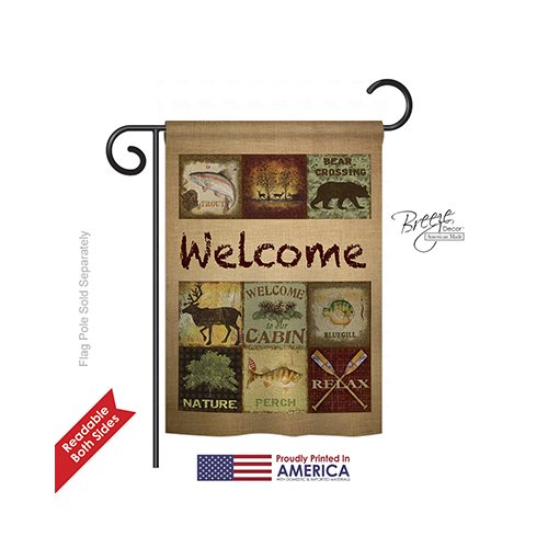 0710320590487 - BREEZE DECORTM CALL OF THE WILDERNESS GARDEN FLAG 13 INCHES X 18.5 INCHES