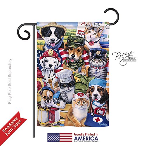 0710320600810 - WORKING PAWS GARDEN FLAG 13 INCHES X 18.5 INCHES