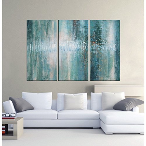 7103483970426 - HAND-PAINTED OIL GALLERY-WRAPPED CANVAS ART SET WITH 3-PIECE DESIGN