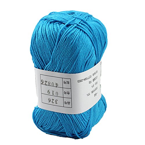 0710373335745 - ONE SKEIN SUPER SOFT NATURAL BAMBOO COTTON KNITTING YARN 50G,BLUE