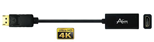 0710500995286 - ABLECONN DP2HD4K0B DISPLAYPORT TO HDMI ADAPTER (GOLD PLATED), BLACK - 4K RESOLUTION READY - DP 1.2 TO HDMI UP TO 4K UHD (ULTRA HD) 3840X2160@30HZ