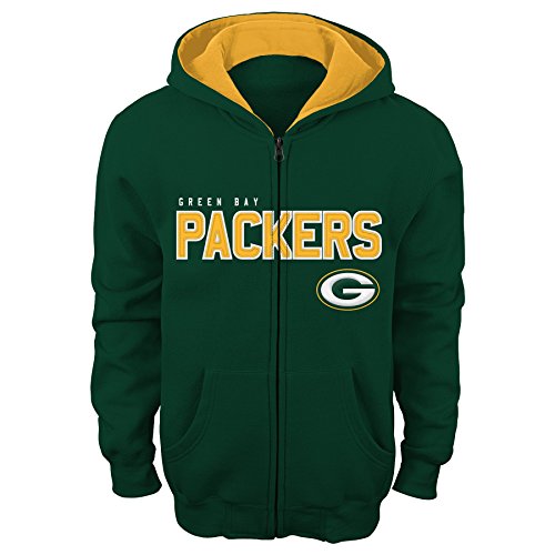 0710590170891 - NFL YOUTH BOYS 8-20 GREEN BAY PACKERS STATED F/Z FLC HOODIE -TMC HUNTER S