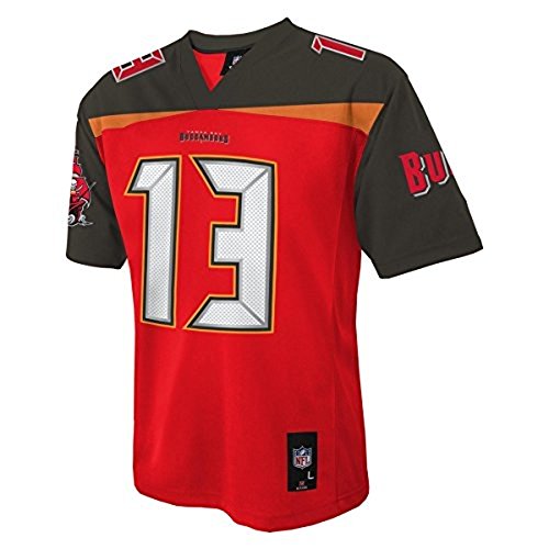 0710590334873 - MIKE EVANS TAMPA BAY BUCCANEERS RED NFL YOUTH JERSEY (LARGE 14-16)