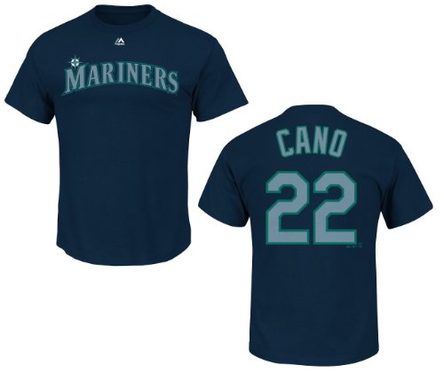 0710590429616 - ROBINSON CANO SEATTLE MARINERS NAVY YOUTH JERSEY NAME AND NUMBER T-SHIRT X-LARGE 18-20