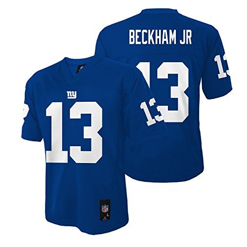 0710590587279 - ODELL BECKHAM JR. NEW YORK GIANTS BLUE NFL YOUTH 2016-17 SEASON MID TIER JERSEY (SMALL 8)