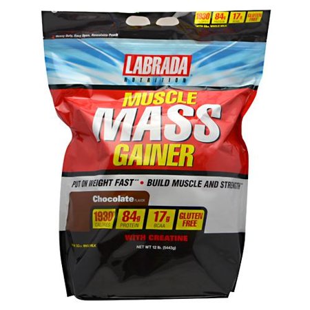 0710779570023 - LABRADA NUTRITION MUSCLE MASS GAINER, CHOCOLATE, 12 POUND