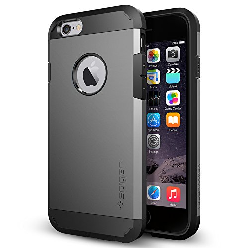 0710824482165 - IPHONE 6 CASE, SPIGEN® DUAL LAYER EXTREME PROTECTION COVER HEAVY DUTY CASE FOR IPHONE 6 - GUNMETAL (SGP11022)