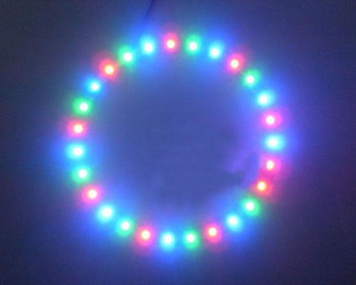 0710824906265 - CLOVER DECORATION NIGHT FLIGHT DIY BOTTOM RETROFIT 24 LED LAMPS LIGHT RING - COLORED T FOR PARROT AR.DRONE 2.0 QUADCOPTER HELICOPTER - COLORED