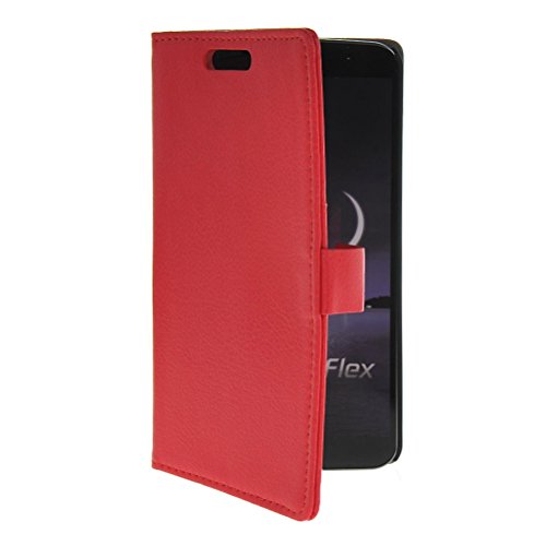 0710824910521 - GENERIC SIDE FLIP LEATHER WALLET KICKSTAND CASE COVER FOR LG G FLEX F340 RED