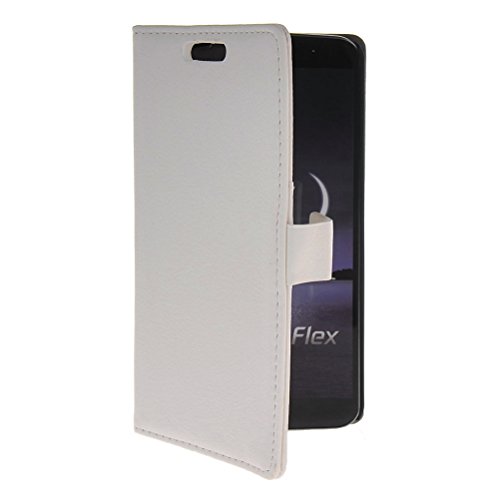0710824910569 - GENERIC SIDE FLIP LEATHER WALLET KICKSTAND CASE COVER FOR LG G FLEX F340 WHITE