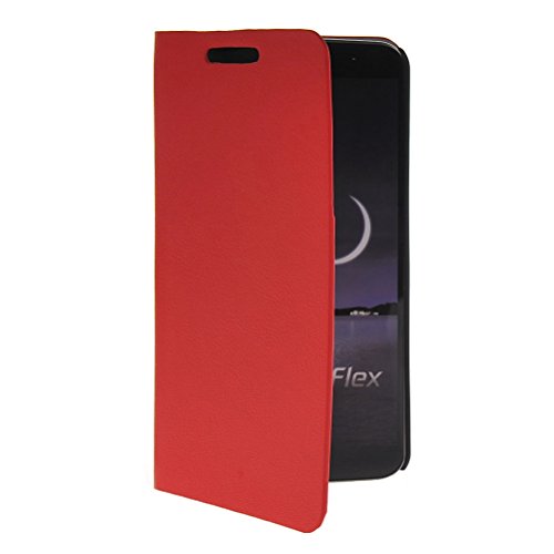 0710824910606 - GENERIC SIDE FLIP LEATHER WALLET KICKSTAND CASE COVER FOR LG G FLEX F340 RED