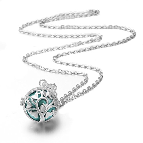 0710874297610 - EUDORA STERLING SILVER PREGNANCY PENDANT HARMONY BALL CHIME LOCKET PENDANT WITH 30 CHAIN NECKLACE
