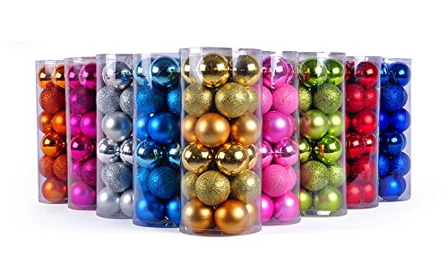 0710874941681 - ZOLEE 24CT/BARREL 1.57''IN/40MM CHRISTMAS BALLS MINI ORNAMENT SHATTERPROOF PENDANTS FOR HOLIDAY XMAS GARDEN DECORATIONS,GOLD