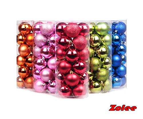 0710874941759 - ZOLEE 24CT/BARREL 3.1''IN/80MM CHRISTMAS BALLS ORNAMENT FOR HOLIDAY XMAS GARDEN