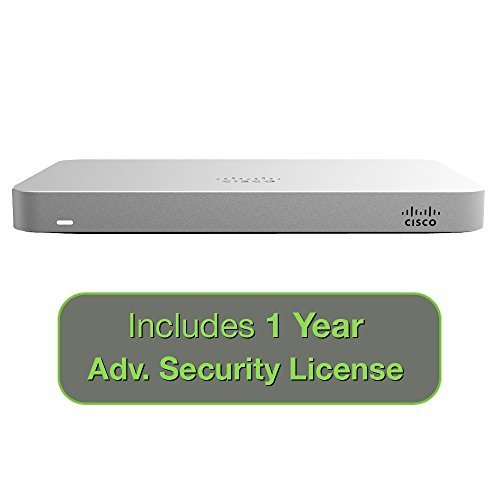 0710882828868 - CISCO MERAKI MX64 SMALL BRANCH SECURITY APPLIANCE BUNDLE, 200MBPS FW, 5XGBE PORTS - INCLUDES 1 YEAR ADVANCED SECURITY LICENSE